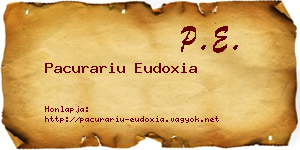 Pacurariu Eudoxia névjegykártya